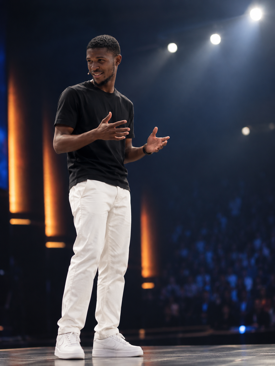 Success Bongnwi speaking on stage